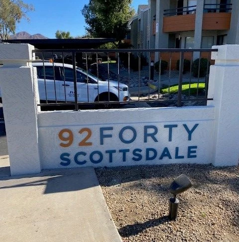 Wall Sign for 92 Forty Apartments