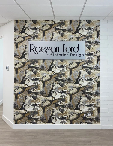 Custom Reception Sign for Raegan Ford Interior Design