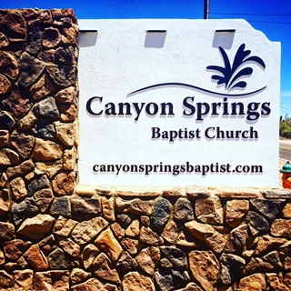 Monument Sign for Canyon Springs Baptist Church in Apache Junction Arizona
