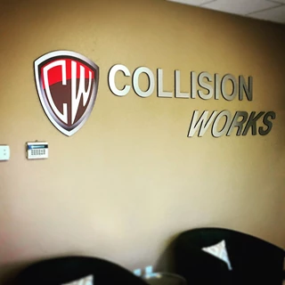Architectural Reception Sign Collision Works