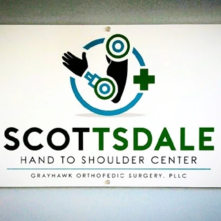 Architectural reception sign for Scottsdale Hand and Shoulder