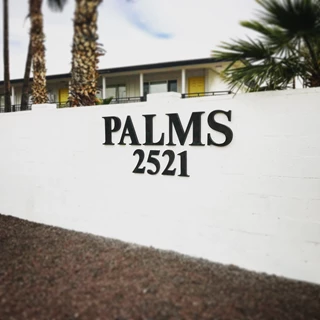 Architectural wall signage 6 Palms