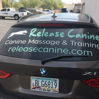 Vehicle Graphics signage Release Canine