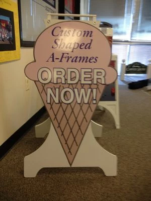 Custom Shape A-Frame Sign