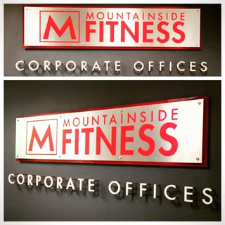 Illuminated interior reception sign for Mountainside Fitness Scottsdale AZ
