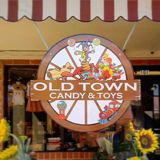 Architectural signage Old Town Candy and Toys
